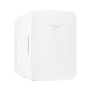 Cooluli Infinity White 10 Liter Compact Portable Cooler Warmer Mini Fridge for Bedroom, Office, Dorm, Car - Great for Skincare \u0026 Cosmetics (110-240V/12V)